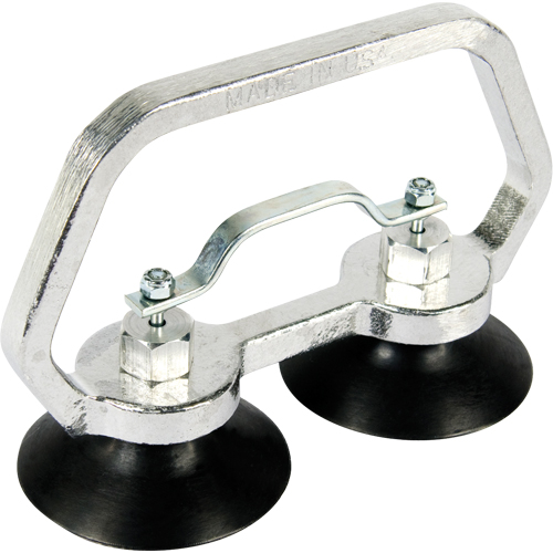 Appareils &agrave; ventouses - Ventouse double industrielle, 30 lb Capacit&eacute;, 3", Barre &agrave; tirer, 7" Longueur de la manche Equipex
