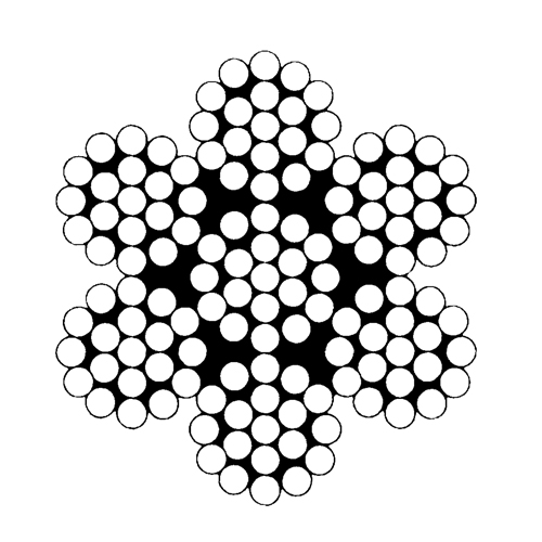 C&acirc;bles d'a&eacute;ronefs, 100' (30,48 m) x 3/32", 1000 lb (0,5 tonne), Galvanis&eacute; Equipex