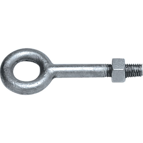 Eye Bolts, 5/8" Dia., 4-1/4" L, Galvanized, 800 lbs. (0.4 tons) Capacity Equipex