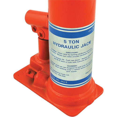 JHJ-5 Super Heavy-Duty Bottle Jack, 5 Ton(s), 15-3/8" Raised Height Equipex