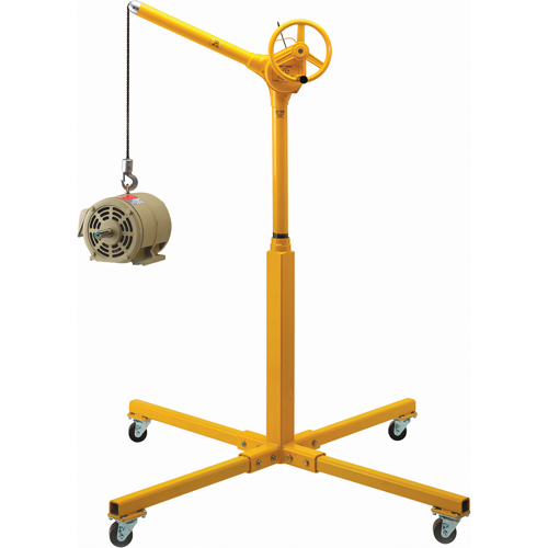 Hauts crochets &eacute;l&eacute;vateurs industriels avec base mobile, Capacit&eacute; 500 lb (0,25 tonne) Equipex