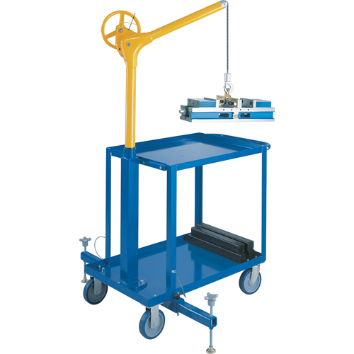 Tall Industrial Lifting Device with Mobile Cart, 500 lbs. (0.25 tons) Capacity Equipex