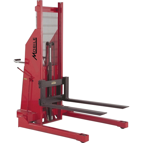 Gerbeur hydraulique, Fonctionnement &eacute;lectrique, Capacit&eacute; 1500 lb, Lev&eacute;e max 70" Equipex