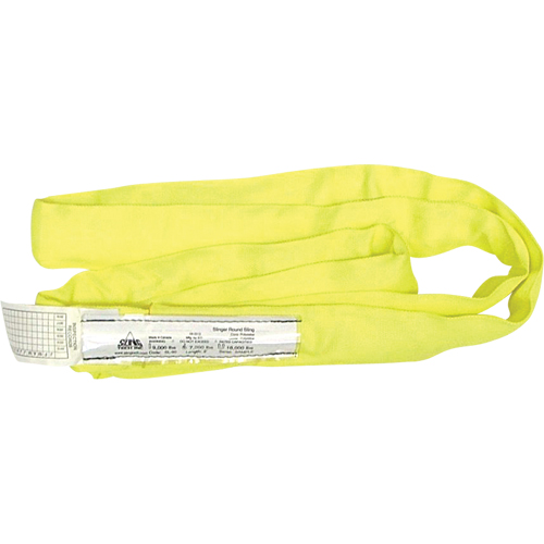 Round Slings, Yellow, 2" W x 6' L, 9000 lbs. Vertical Load Equipex