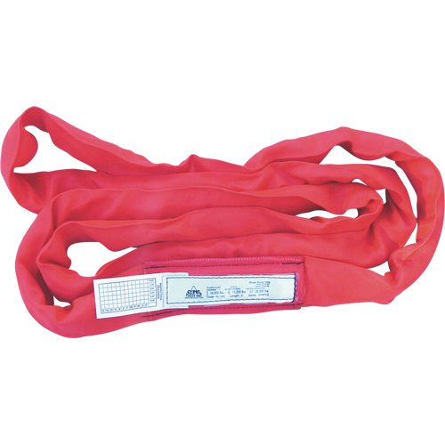 &eacute;lingues rondes, Rouge, 3" la x 6' lo, 14 000 lb Charge verticale Equipex