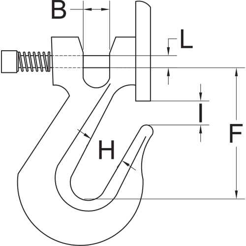 Clevis Grab Hook with Latch - Grade 70 Equipex