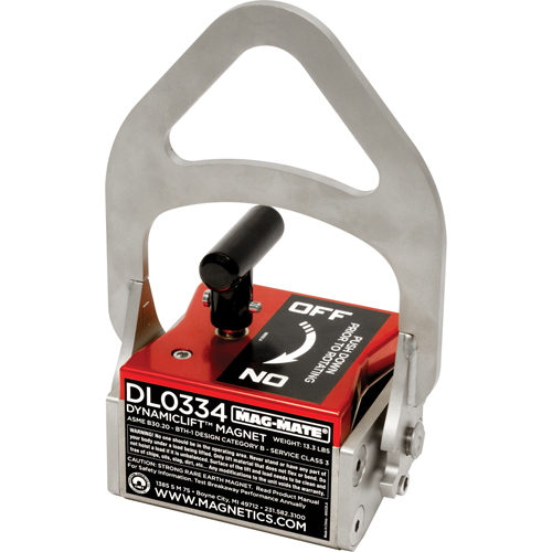 Dynamic Lift Magnets, 334 Holding Cap., 6-1/2" L x 4" W x 9-1/4" H Equipex
