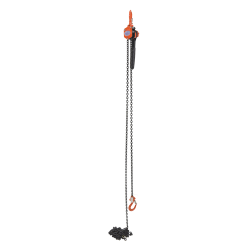 Mini Lever Hoist, 15' Lift, 1000 lbs. (0.5 tons) Capacity, Steel Chain Equipex