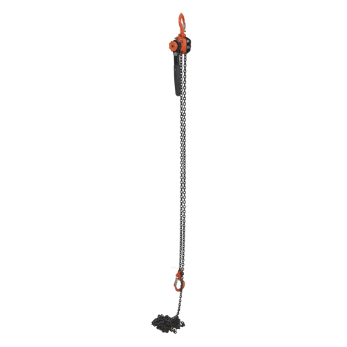 Mini Lever Hoist, 15' Lift, 1000 lbs. (0.5 tons) Capacity, Steel Chain Equipex