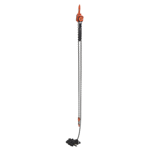 Mini Lever Hoist, 20' Lift, 1000 lbs. (0.5 tons) Capacity, Steel Chain Equipex