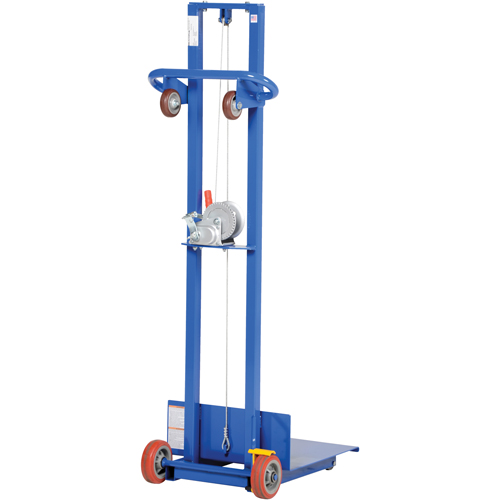 Platform Lift Stacker, Hand Winch Operated, 400 lbs. Capacity, 58" Max Lift Equipex