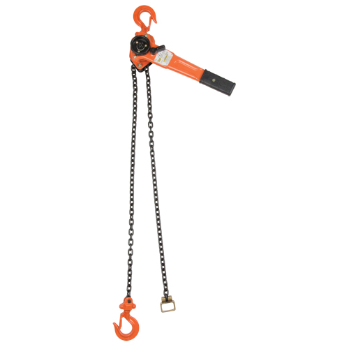 Palan &agrave; levier, Lev&eacute;e 5', Cabacit&eacute; 1000 lb (0,5 tonne), Chaîne en Acier alli&eacute; Equipex