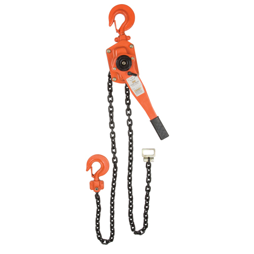 Lever Chain Hoist, 5' Lift, 6000 lbs. (3 tons) Capacity, Alloy Steel Chain Equipex