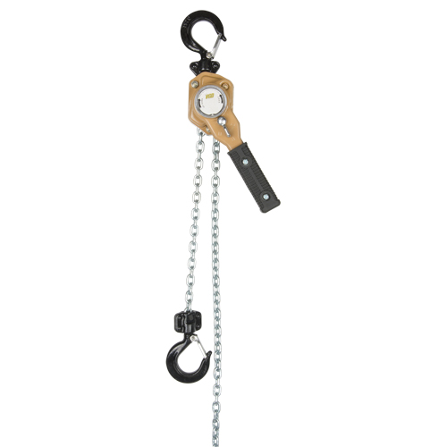Heavy Duty Gold Series Lever Chain Hoist, 5' Lift, 3000 lbs. (1.5 tons) Capacity, Alloy Steel Chain Equipex