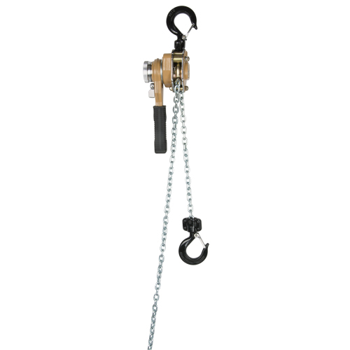 Heavy Duty Gold Series Lever Chain Hoist, 5' Lift, 3000 lbs. (1.5 tons) Capacity, Alloy Steel Chain Equipex