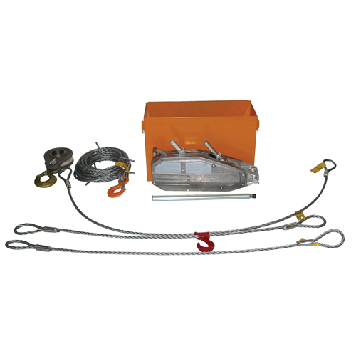 Palan &agrave; c&acirc;ble d'acier Tirfor TU32 en ensemble de r&eacute;cup&eacute;ration, Diam&egrave;tre du fil 5/8", Capacit&eacute; 8000  lb (4 tonnes) Equipex