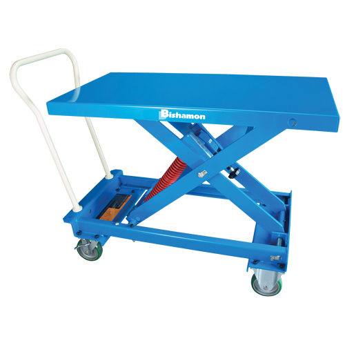 MobiLeveler&reg; Mobile Self-Levelling Scissor Lift Work Table, 32-3/10" L x 19-4/5"W, Steel, 460 lbs. Capacity Equipex