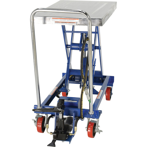 Pneumatic Hydraulic Scissor Lift Table, Steel, 32-1/2" L x 19-3/4" W, 1000 lbs. Cap. Equipex