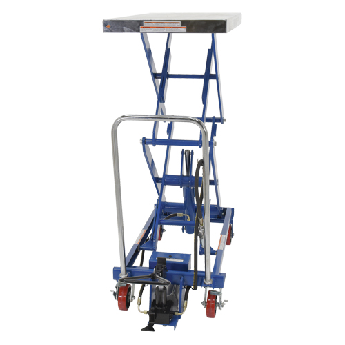 Pneumatic Hydraulic Scissor Lift Table, Steel, 35-1/2" L x 20" W, 800 lbs. Cap. Equipex