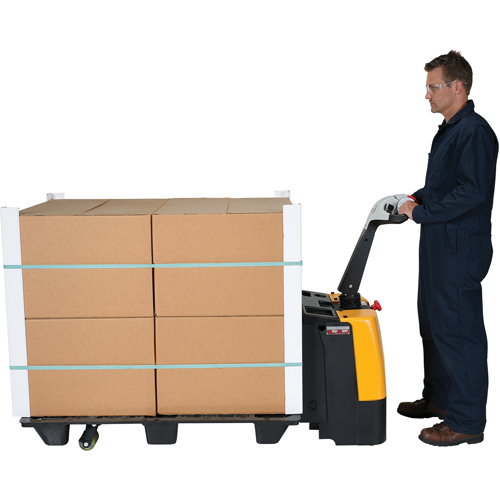 Fully Powered Electric Pallet Truck, 3000 lbs. Cap., 47" L x 25" W Equipex