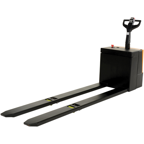 Fully Powered Electric Pallet Truck With  Stand-On Platform, 4500 lbs. Cap., 96" L x 30" W Equipex