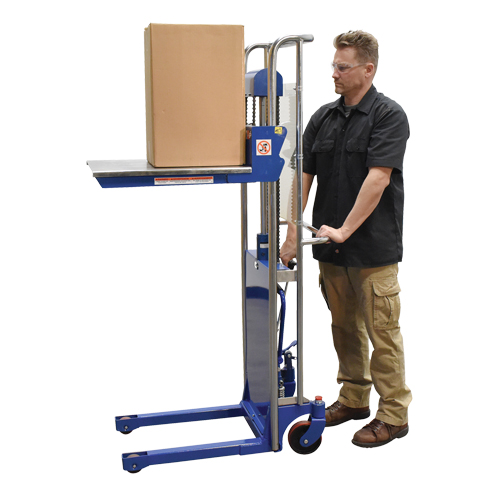 Gerbeur Hefti-Lift, M&eacute;canisme Pompe au pied, Capacit&eacute; de 880 lb, Levage max de 59" Equipex