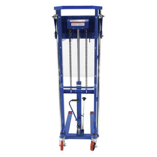 Hefti-Lift Load Stacker, Foot Pump Operated, 1500 lbs. Capacity, 63" Max Lift Equipex