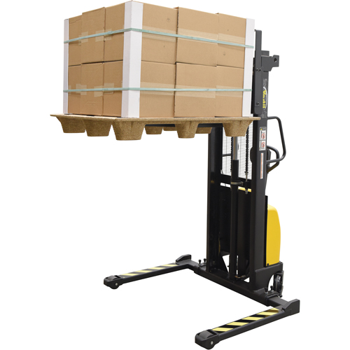 Fork Lift Stacker, Electric Operated, 2000 lbs. Capacity, 63" Max Lift Equipex