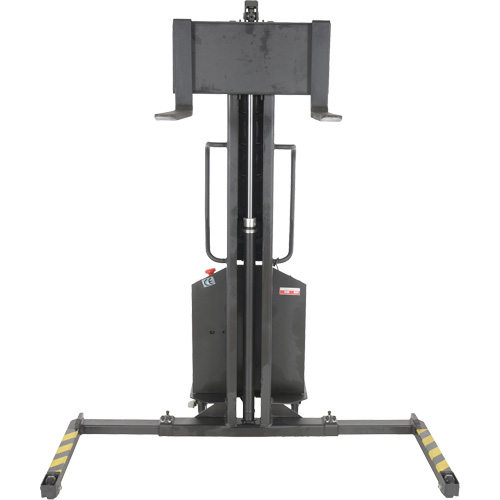 Narrow Mast Powered Lift Stacker, Electric Operated, 1000 lbs. Capacity, 63" Max Lift Equipex