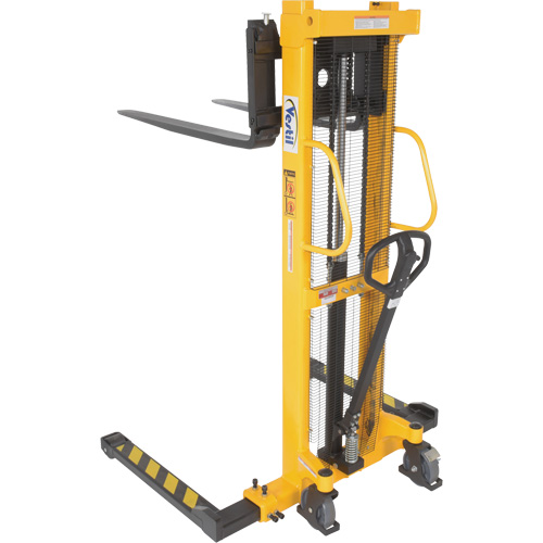 Gerbeur hydraulique manuel, Fonctionnement Pompe manuelle, Capacit&eacute; 2000 lb, Lev&eacute;e max 63" Equipex