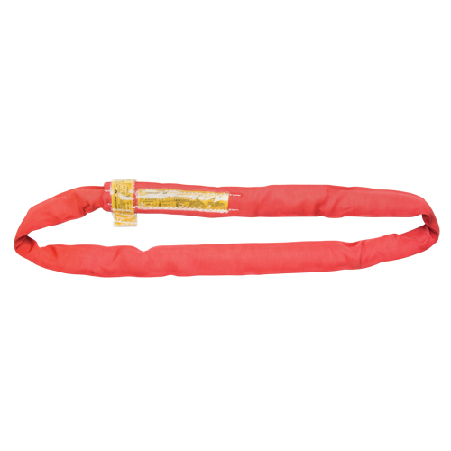 Polyester Round Sling, Red, 3" W x 10' L, 14000 lbs. Vertical Load Equipex
