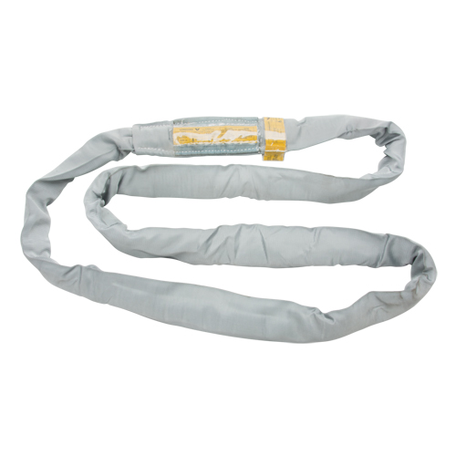 Polyester Round Sling, Grey, 5" W x 10' L, 32000 lbs. Vertical Load Equipex
