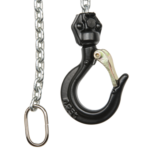 Mini Lever Hoist, 5' Lift, 500 lbs. (0.25 tons) Capacity, Zinc Plated Chain Equipex