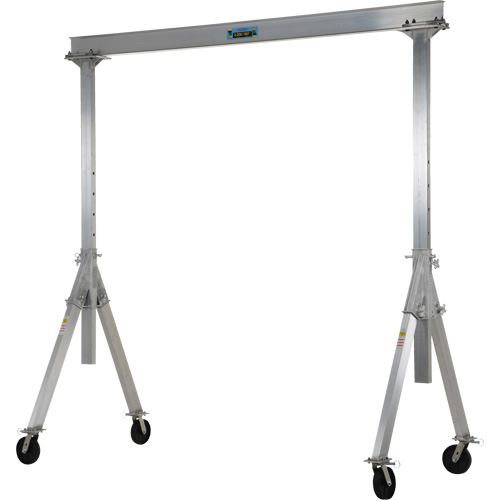 Grue-portique ajustable en aluminium, 8' lo, Capacit&eacute; 2000 lb (1 tonne) Equipex