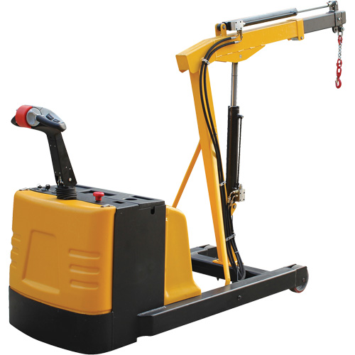 Electric Powered Floor Crane, 8.8' Lift, 1500 lbs. (0.75 tons), 44-1/4" Arm, 62-1/4" H Equipex
