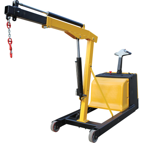 Electric Powered Floor Crane, 8.8' Lift, 1500 lbs. (0.75 tons), 44-1/4" Arm, 62-1/4" H Equipex