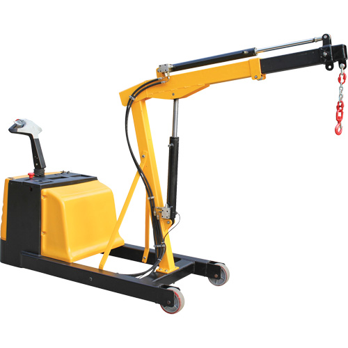 Electric Powered Floor Crane, 8.8' Lift, 1500 lbs. (0.75 tons), 44-1/4" Arm, 62-1/4" H Equipex