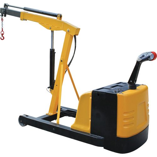 Electric Powered Floor Crane, 8.8' Lift, 1500 lbs. (0.75 tons), 44-1/4" Arm, 62-1/4" H Equipex
