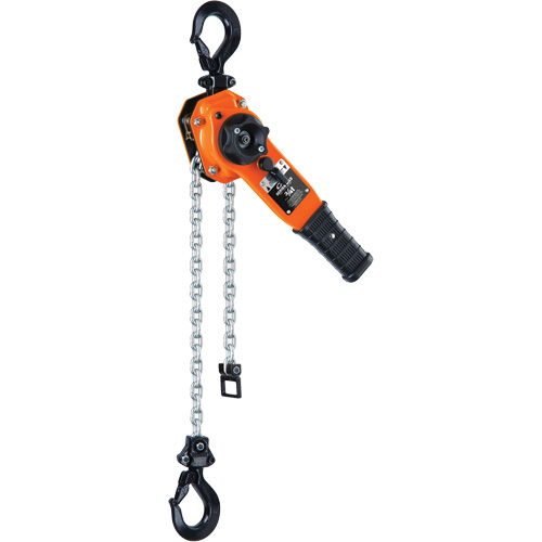 Series 653-A Ratchet Lever Hoist, 10' Lift, 1500 lbs. (0.75 tons) Capacity, Steel Chain Equipex