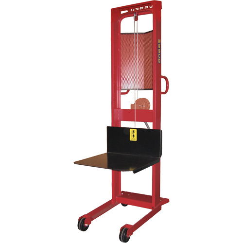 Winch Stacker, Hand Winch Operated, 1000 lbs. Capacity, 70" Max Lift Equipex