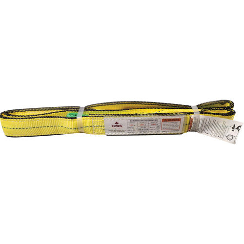 Polyester Web Sling, Double Ply, Twisted Eye, Type 4, 2" W x 8' L, 6400 lbs. Vertical Cap. Equipex