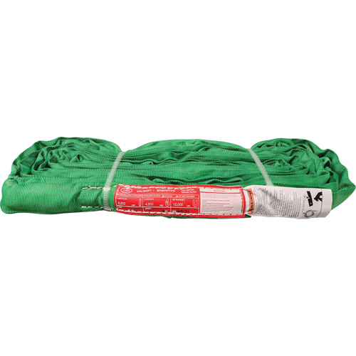 &eacute;lingue ronde en polyester, Vert, 12' lo, 6000 lb Charge verticale Equipex