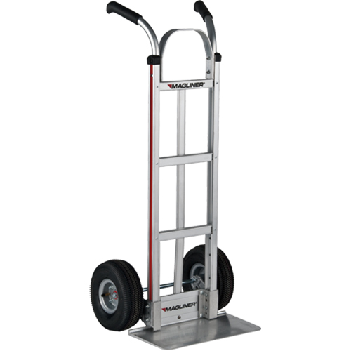 Knocked Down Hand Truck, Dual Handle, Aluminum, 48" Height, 500 lbs. Capacity Equipex
