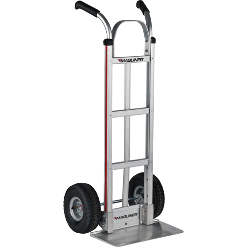 Knocked Down Hand Truck, Dual Handle, Aluminum, 48" Height, 500 lbs. Capacity Equipex