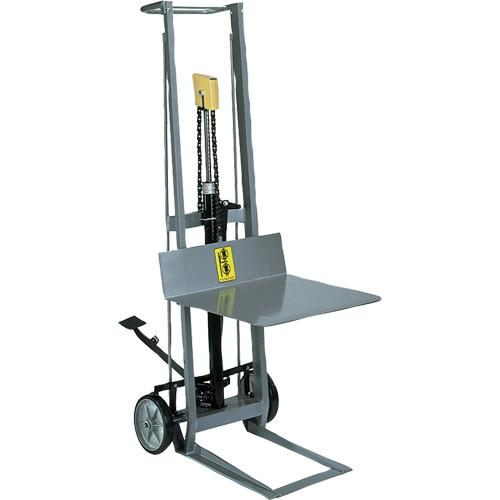 Hydraulic Platform Lift Stacker, Foot Pump Operated, 400 lbs. Capacity, 40" Max Lift Equipex