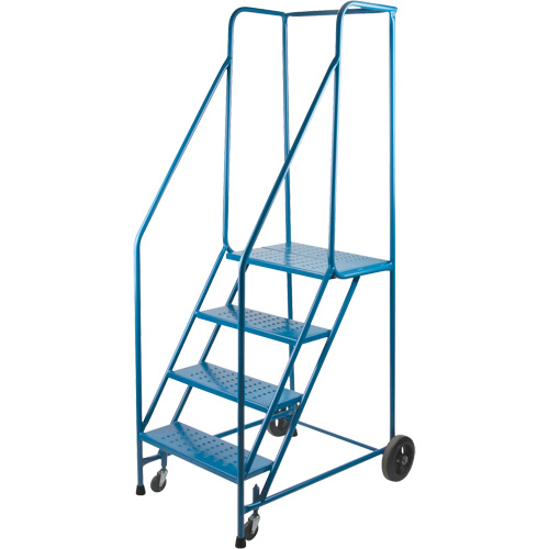 Escabeau roulant certifi&eacute; par la CSA, 4 marches, Largeur de la marche 22", Hauteur de la plateforme 37", Acier Equipex