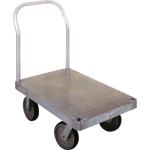 Aluminum Platform Truck, 24" W x 36" L, 2000 lbs. Cap., Rubber Wheels Equipex