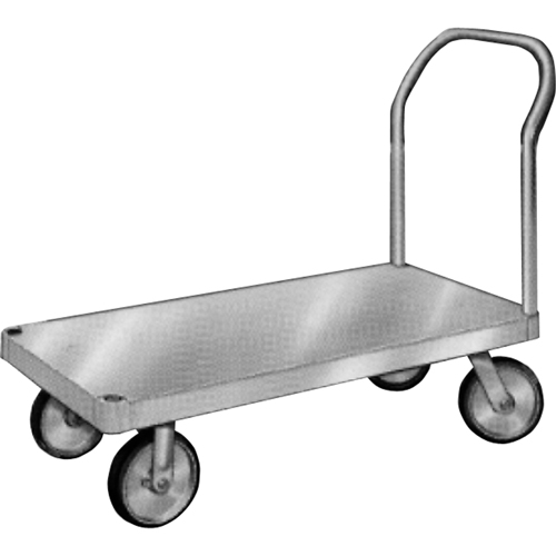 Aluminum Platform Truck, 24" W x 36" L, 2000 lbs. Cap., Rubber Wheels Equipex