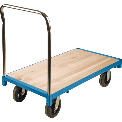 Chariot &agrave; plateforme robuste, 48" lo x 24" la, Capacit&eacute; de 2000 lb, Roues en Caoutchouc Equipex