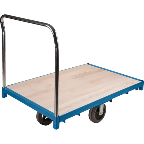 Chariot &agrave; plateforme robuste, 48" lo x 24" la x Capacit&eacute; 2000 lb, Roues en Caoutchouc Equipex